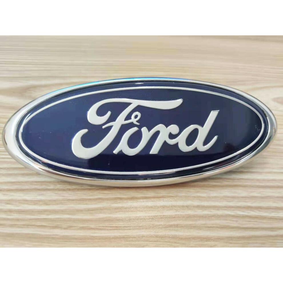 Per Emblema Ford Ovale Blu/Cromo 145x 60mm Emblema Anteriore/Posteriore Focus Mondeo Transit