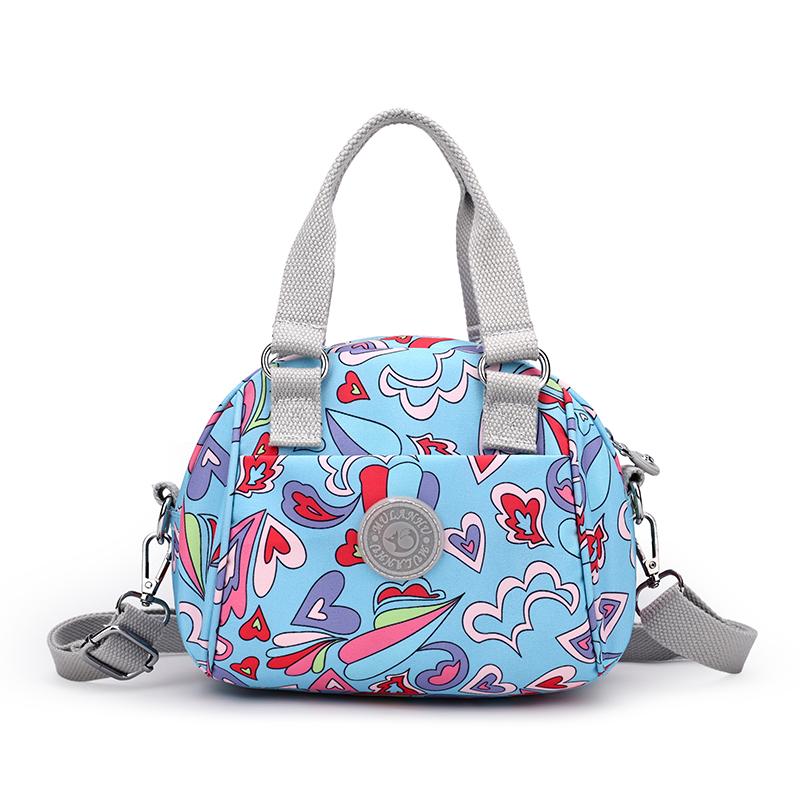 Women's Printed Shoulder Bag Water-Repellent Nylon Handbag
