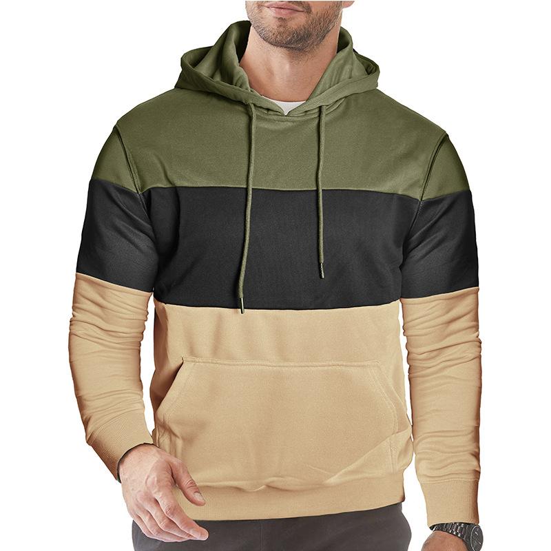 Autumn Winter Men's Sweatshirt Long Sleeve Casual Sports Contrasting Hoodie Man Hooded Sweatshirts Streetwear Jogging Tops