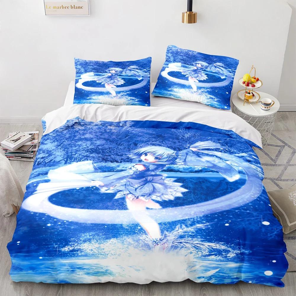 Anime Kawaii Sexy Girl Bettwäscheset Jungen Mädchen Einzelbett Queen-Size Bettbezug Kissenbezug Bett Kinder Erwachsene Mode Heimtextil