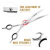 7.0-Inch 7.5-Inch Double-Tailed Bend, Narrow Version Of Curved Scissors, Pet Scissors, Professional Grade, Up And Down Bends, For Pet Masters
