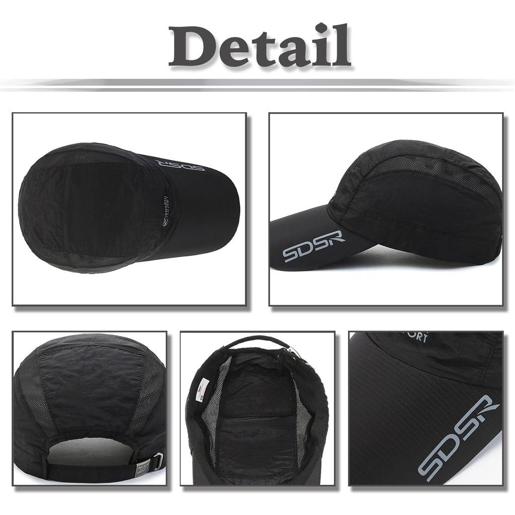 White Fang Hat Cap Cycling Quick Drying Breathable Lightweight Outdoor Sports Men Women CZA395 (Black)