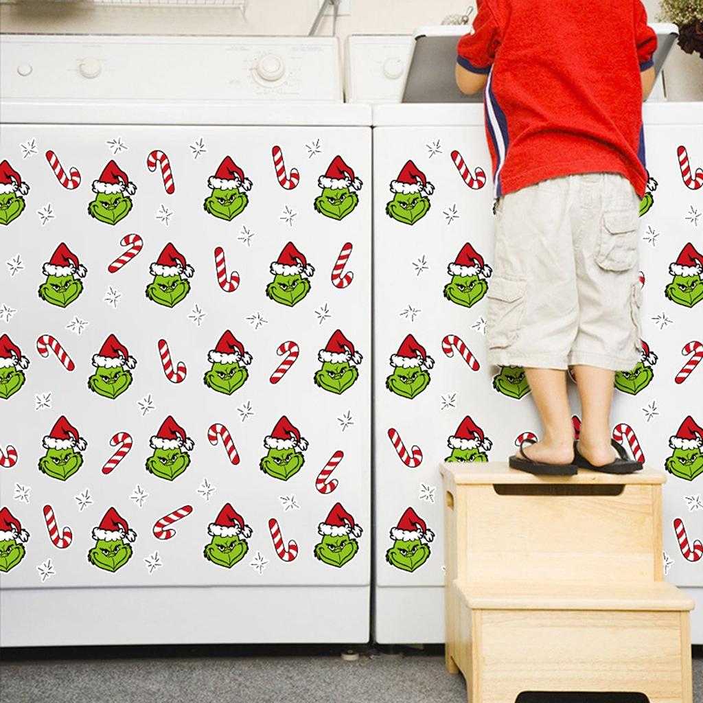 92KS/4listy Vánoce, Dekorace na zeď, Samolepící samolepky, Magnety na lednici, Dekorace do pokoje