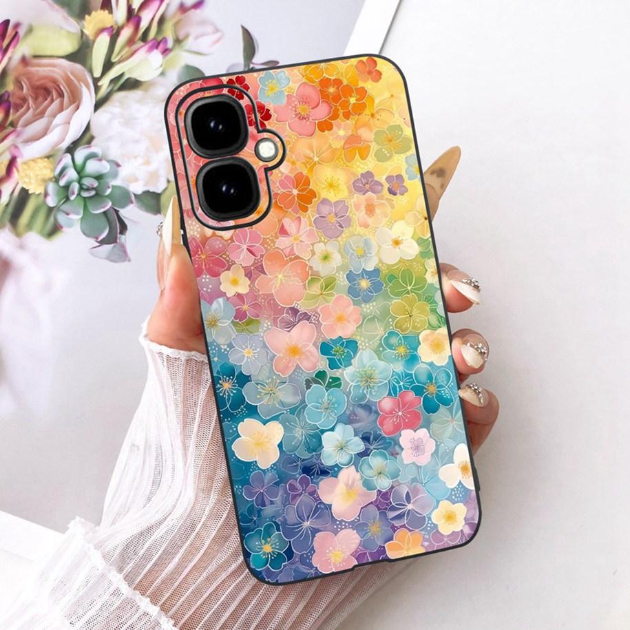 For Infinix Smart 10 2025 Case Popular Flower Bowknot Fundas Soft Black Silicone Cover For Infinix Smart10 X6725 Pop 10 4G Shell