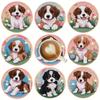 DIY Diamond Painting Point Diamond Coaster, Full Diamond Round Valentine's Day Thermal Insulation Mat, Diamond Painting Coaster