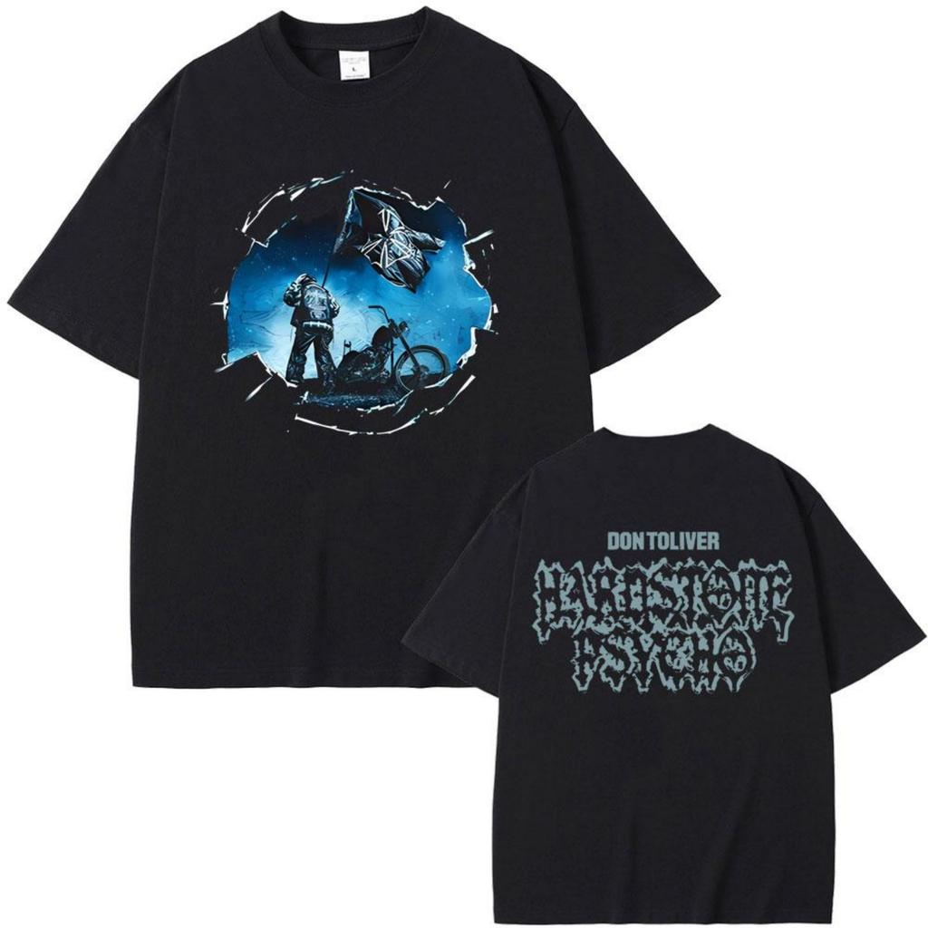 New Hot Sale Rapper Don Toliver Hardstone Psycho Album Double Sided Print Tshirt Unisex Unisex's Hip Hop Fashion Oversized T-shirts
