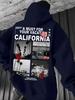 Fashion Print Autumn Street Clothing Brand American Retro Gothic Gothic Hoodie Men and Women Loose Cotton Sweatshirts