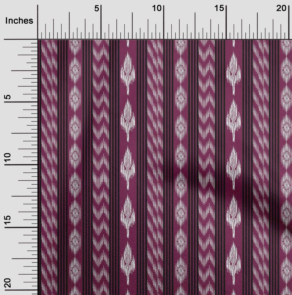 oneOone Cotton Flex Fabric Stripe Ikat Decor Fabric Printed BTY 40 Inch Wide