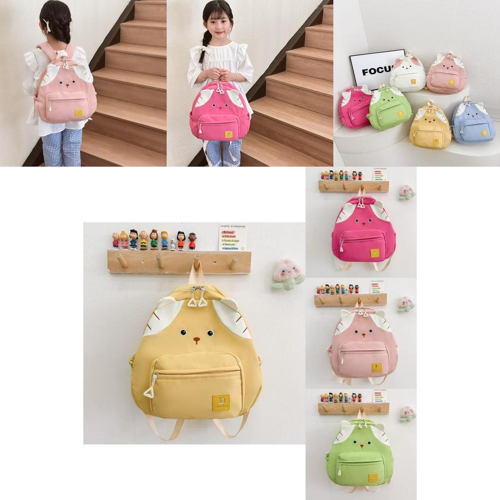 Cute Korean Style Kids Backpack With Colorful Design Nylon And Gender Neutral