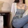 White Tie Up Summer Cardigan Women Sexy Long Sleeve Sheer Mesh Crop Tops Woman Chic All Match Short Printed T Shirt Mujer