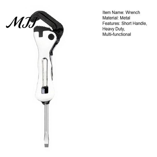 Portable Maintenance Wrench Multifunctional Short Handle Metal Wrench, Mini Precision for Ergonomic Manual Tight Spaces, Spanner Tool Automotive