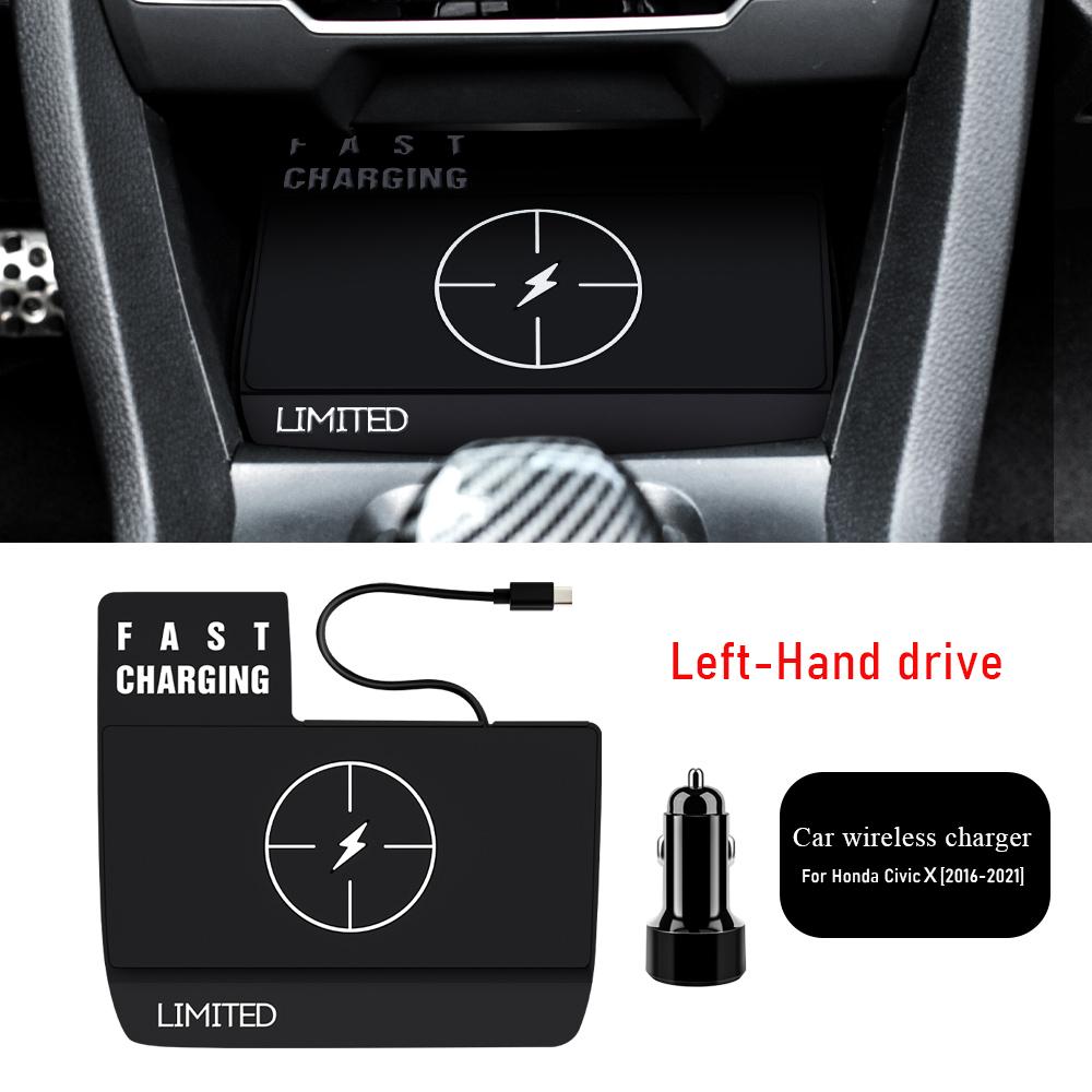 Car Wireless Charger for Honda Civic X 10th 11th Gen 2016- Accessories Mobile Phone Fast Charging Holder 15W Charger Board
