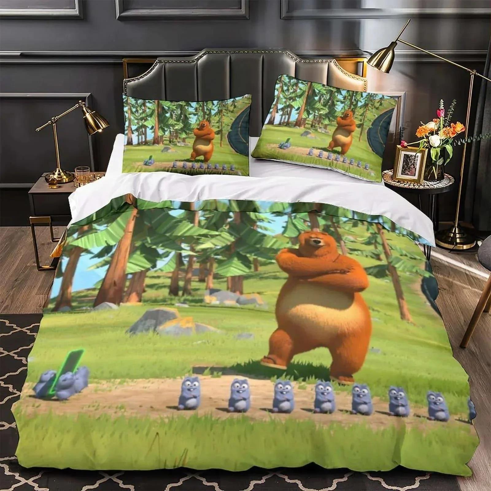 

Comforter 3D Printed Anime Grizzy And The Lemmings Bedding Set Single Twin Full Queen King Size Bed Set Adult Kid Bedroom S Comforter (quilt)-EU Single(135*200cm)3pcs