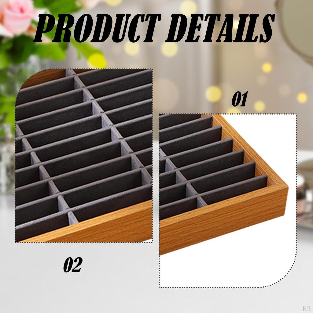 Bangles Holder Jewelry Display Tray Gifts 40 Slots Stackable Versatile Organizer Storage Case for