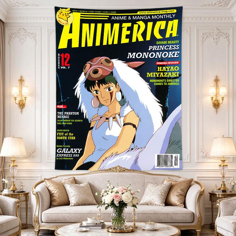 Animerica Magazine Princess Mononoke San Manga Cover Art Print