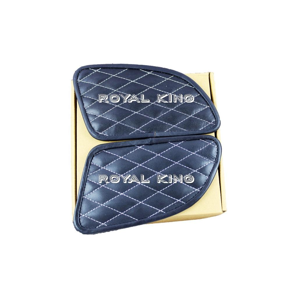 Schwarz-Weiß "Leder Tankpad Passend für Royal Enfield Continental GT 650"