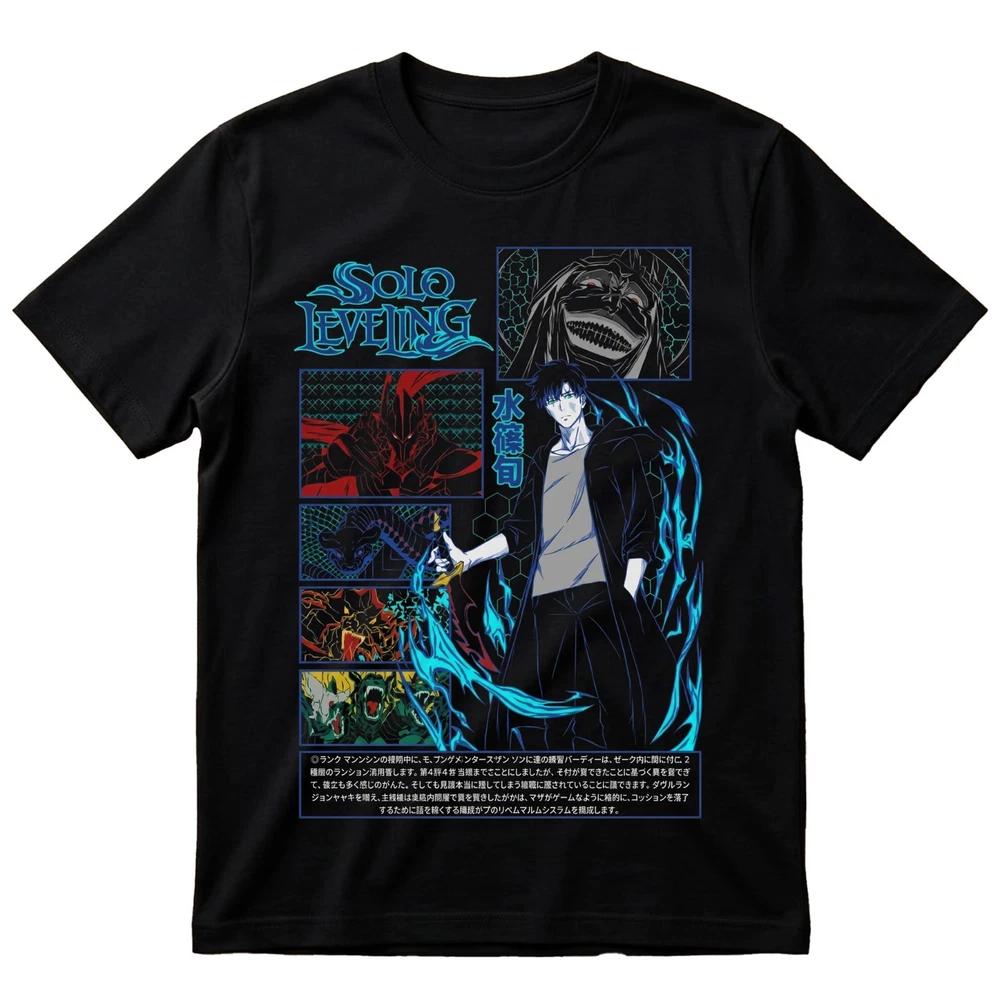 Sung Jin Woo Solo Leveling Shadow Army TShirt Anime Unisexga Graphic Tee Unisex S