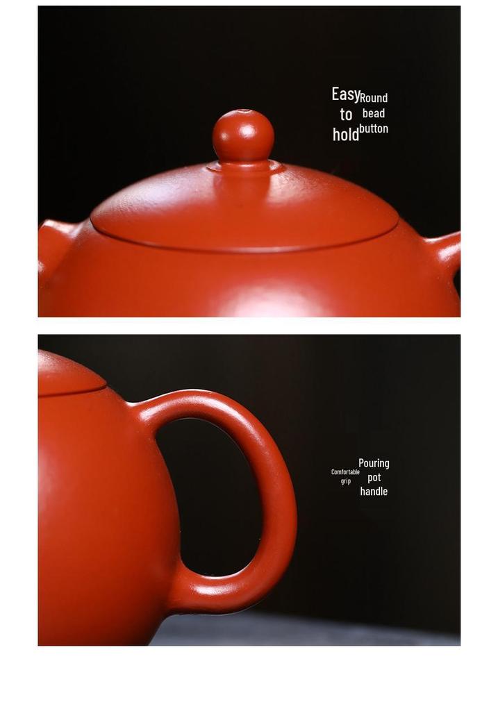 Red Clay Pufferfish Little Xishi Teapot 180ml - Kung Fu Tea Set with Gift Engraving.