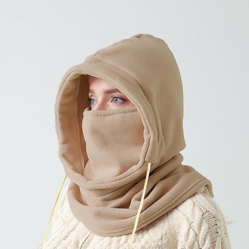 Winter Fleece Hood with Neck Warmer and Face Mask