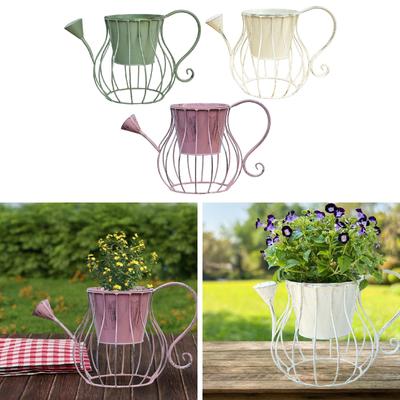 Văzătoare în formă de stropitoare Ghiveci pentru plante Ghiveci de flori Decorațiune pentru casă Cadou unic cu mâner Ghiveci rustic din fier Ghiveci de flori pentru grădină în aer liber