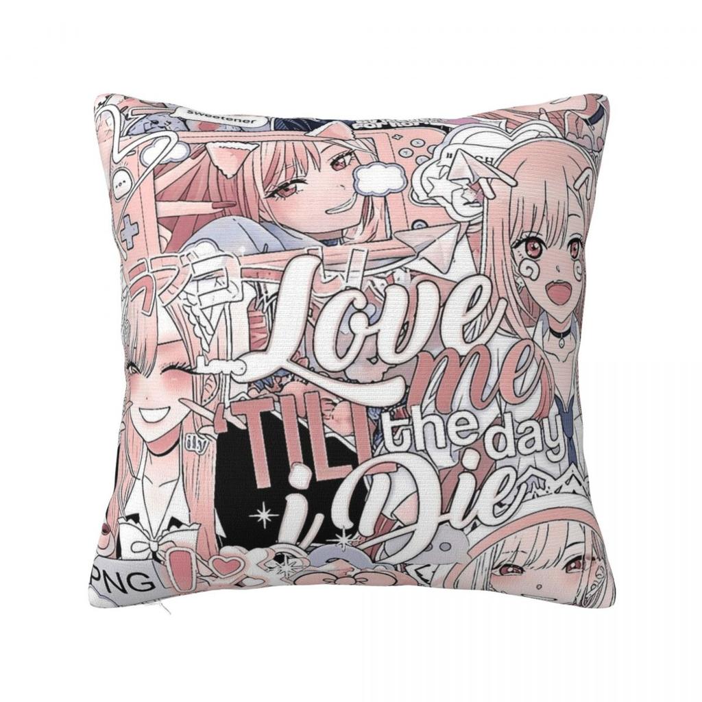 Kitagawa Marin Anime Pillow Cover Cute Funny Pillow Case For Chair Sofa Home Decoration Cushion Cover Polyester Pillowcases
