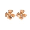 Fashion Metal Flower Petal Earrings Retro Sense Simple Premium Pearl Stud Earrings Design Sense Earrings Women