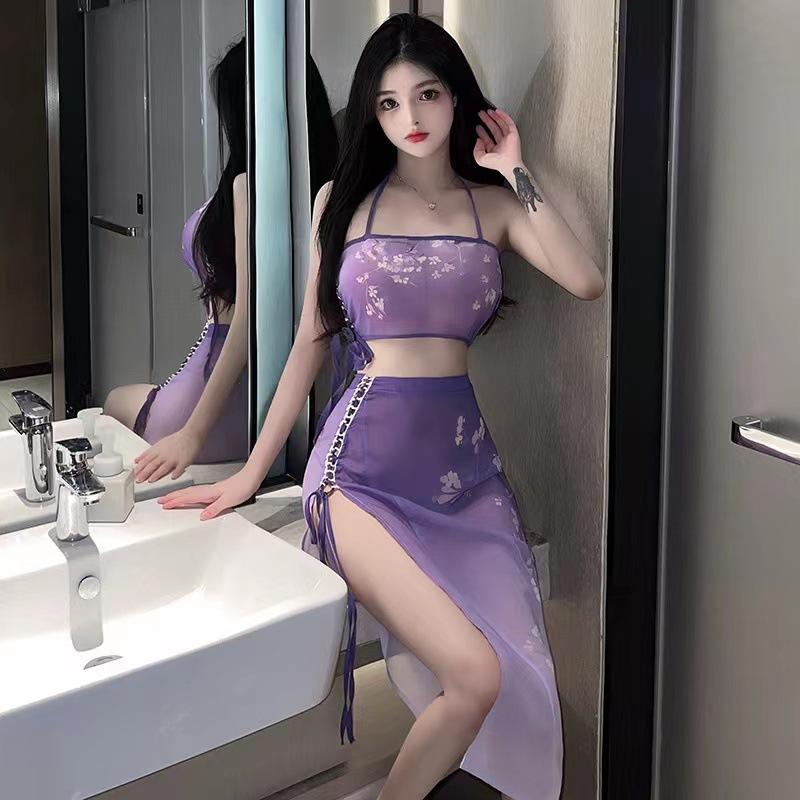 Sex lingerie sexy long dress retro cosplay distribution wholesale classical style perspective seduction
