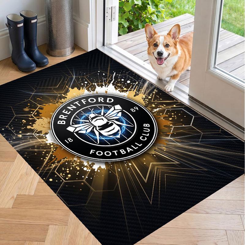 Soft Floor Carpet Brentford Football Pattern Area Rug Decorative Mat For Home Room Decoration