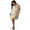 Ice Silk Sexy Cardigan Nightgown Summer Thin Boyfriend High-end Loungewear Shirt Pajamas New Pure Desire Lapel