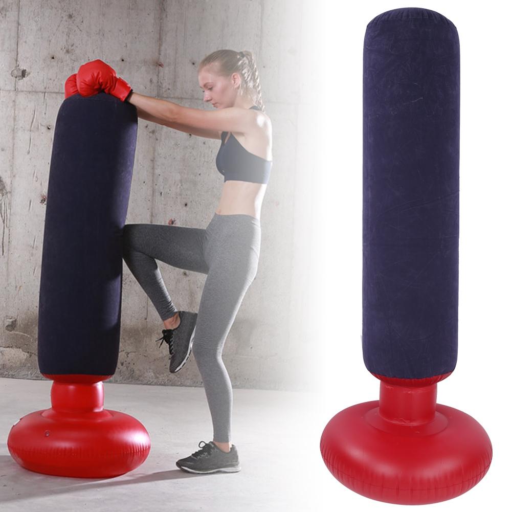 1.6m 63in Inflatable Flocking Boxing Column Adult Children De Stress Thicken Freestanding Sandbag
