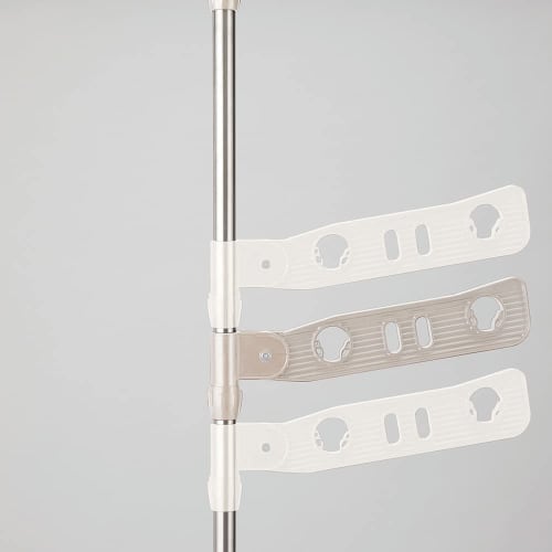 Bestco NY-282 Stainless Steel Tension Clothes Dryer for Balcony, 3 Tiers, Light Gray, Dimensions: 9cm Wide x 44-78cm Deep x 220-300cm High