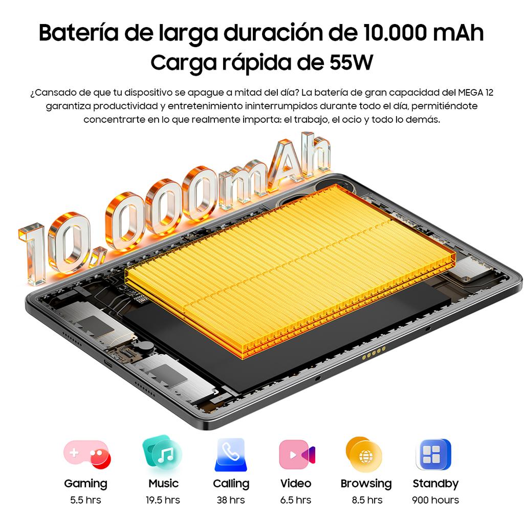 Blackview MEGA 12 5G Tablet 12.2 Inch 120Hz 12GB RAM 256GB ROM Android 16