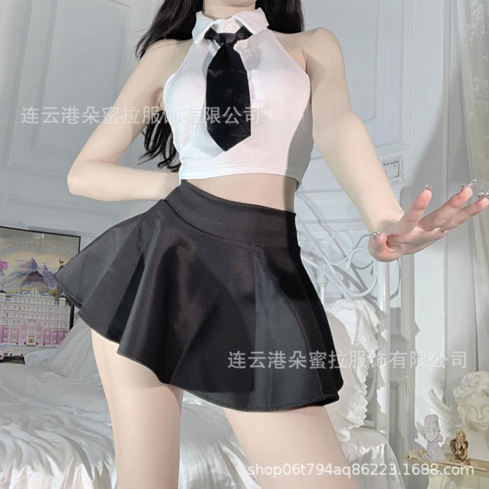 Domila Sex Underwear Uniform Seduction Student Wear Wholesale Sex Uniform Passion Sexy Secretary Split