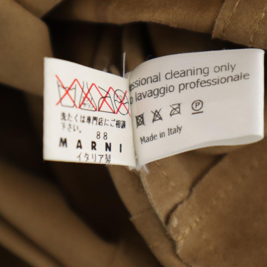 Marni Made In Italy Leather Coat 40 Beige Women Used
