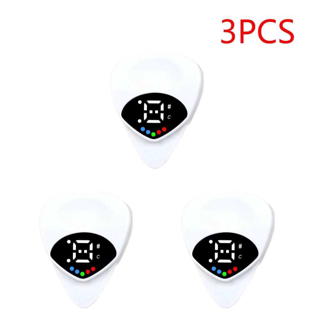 Portable Guitar Pick & Tuner Combo, 2-in-1 Functionality with Guitar Pick, Folk Guitar & Ukulele Tuner, 12-Tone Equal Temperamen
