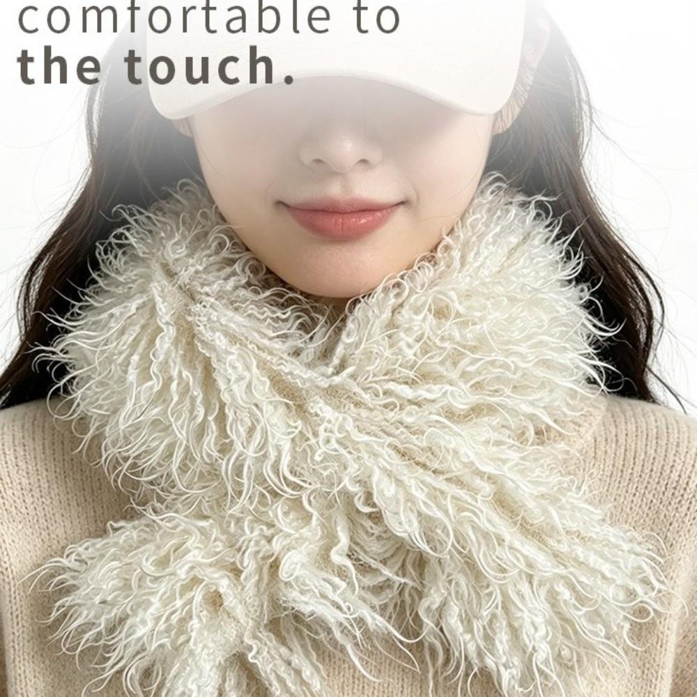 Solid Color Women's Scarf Thicken Winter Scarf Soft Imitation Wool Scarf Winter
