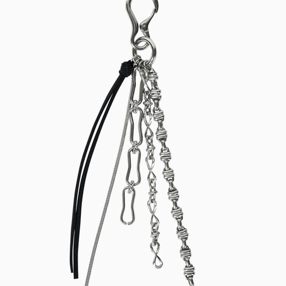

Freemario Suede Chain Keyring [Black] black