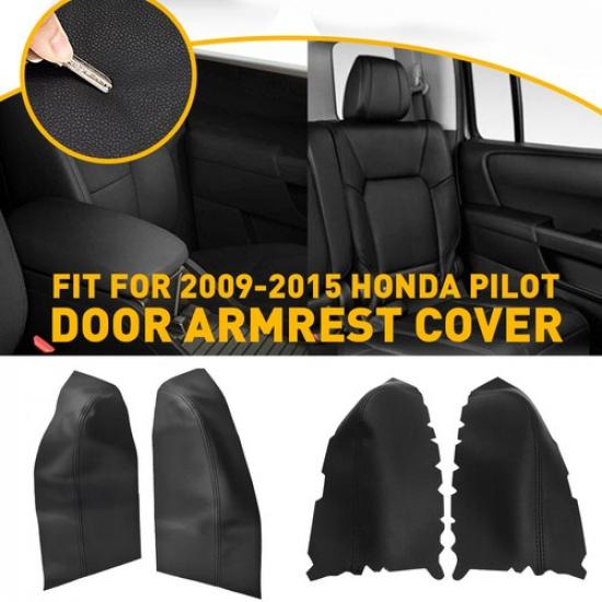 

Fits 09-2015 Honda Rear Pilot Front Door Panels Armrest Cover Leather