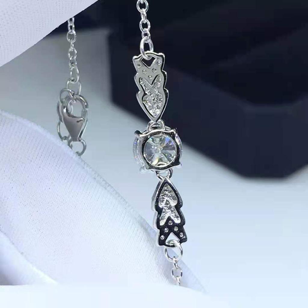 Moissanite Bracelet Passed Diamond Test 925 Sterling Silver D Color Vvs1 Moissanite Cupid Arrow Bracelet Luxury Jewelry Bracelet