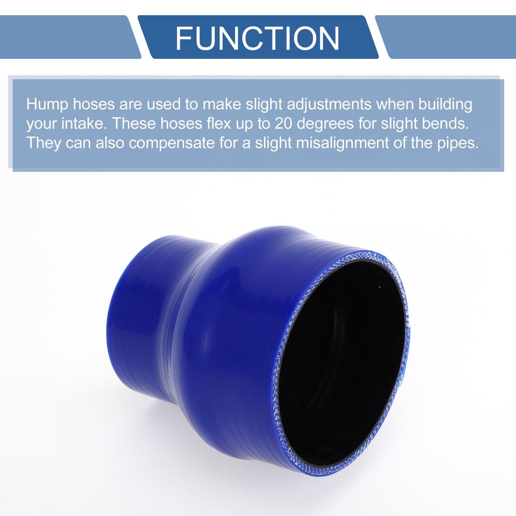 X AUTOHAUX 1 Piece Inner Diameter 63-89mm/248"-350" Length 102mm/402" Black Blue Silicone Hose for