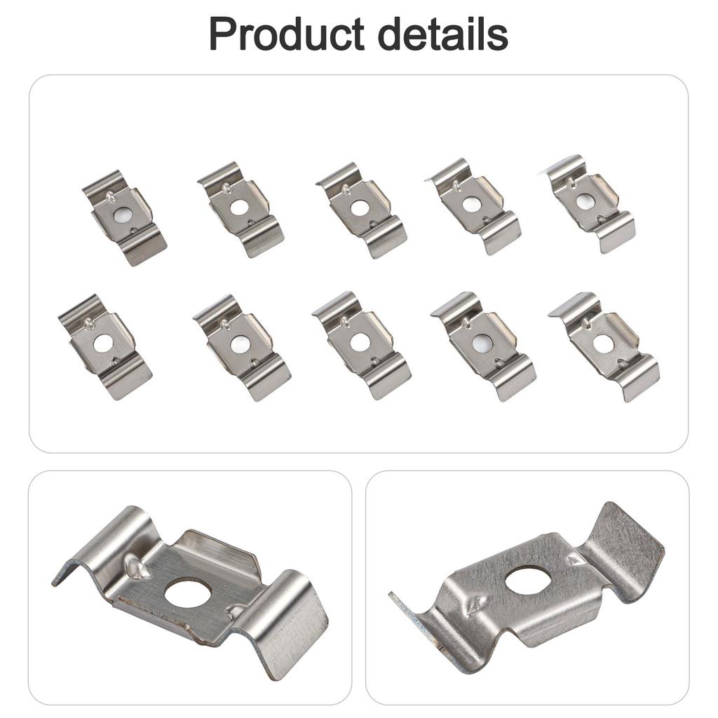 Doppelstangen-Polsterklemme Halterung für Zäune Schmetterlingsform Passend für 28 32mm Öffnungen 10er Pack für Metall- und Holzpfosten