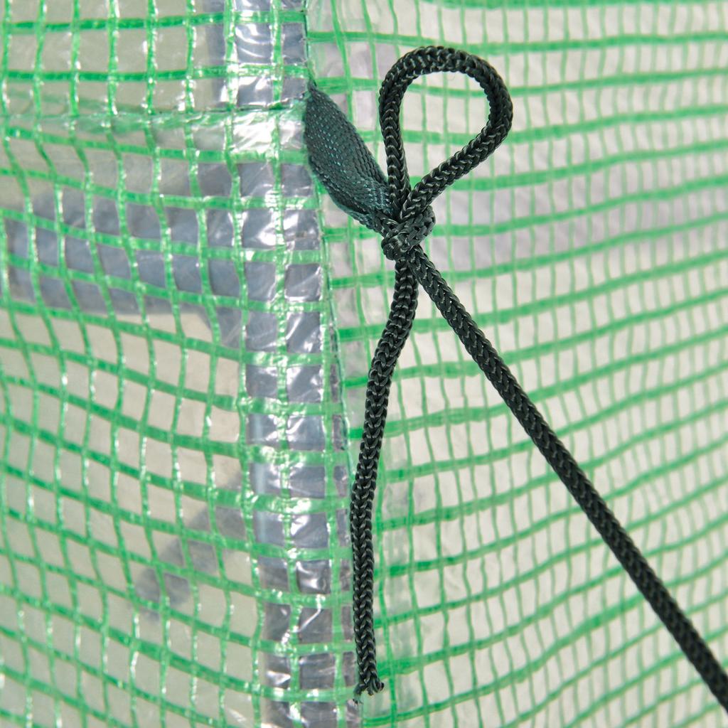 PE Garden Greenhouse, Balcony Greenhouse, Reinforced 140 G/m² Cover, Steel Frame, Roll-Up Zipped Door, 300 X 100 X 200 Cm