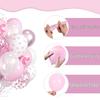 Pink Bow Print 12-inch Sequin Balloons for Girl's Birthday Party Decor