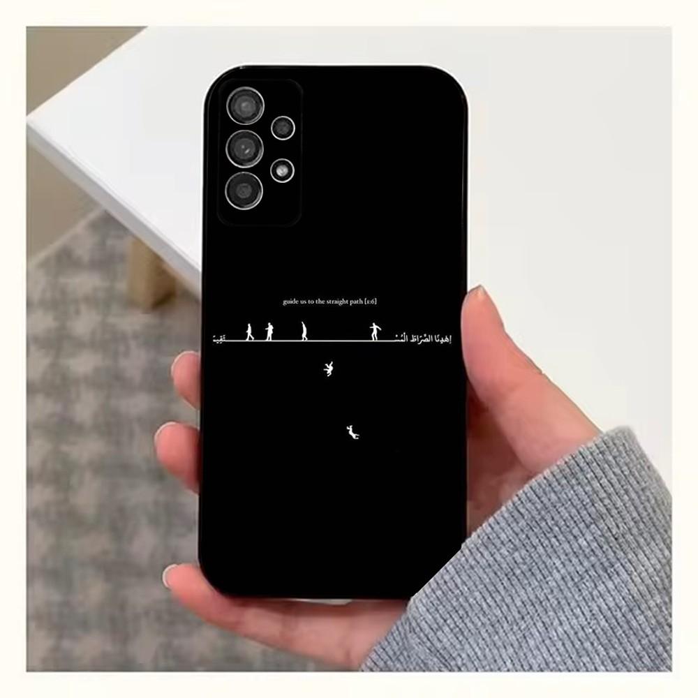 Lyrics Zitate Islamische Handyhülle Für Samsung S25,S24,S23,S22,S20,S21,S10,Ultra,Plus,Lite,FE,Weiche Silikon Schwarze Hülle