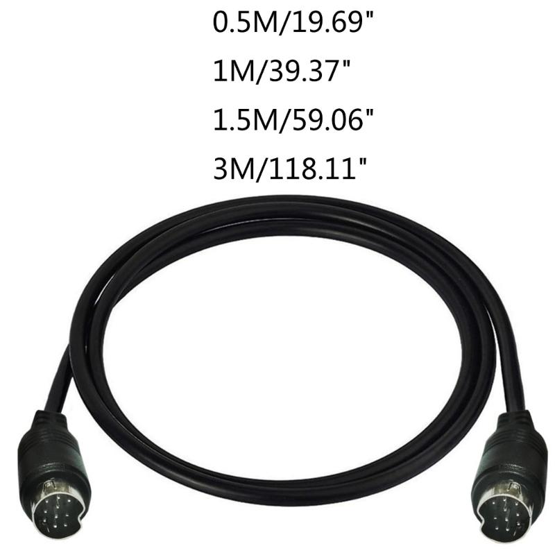 3/1.5/1/0.5m S-video Cable Male To Male 10Pin Mini DIN Computer Connector TV Cable For Projector VCR DVD Nickel Plated