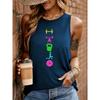 Elegant women's round neck sleeveless women's clothing vest