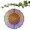 360 Degree Hanging Hook 10 Inch Metal Wind Spinner Vibrant Rainbow Art Design for Garden Patio Balcony Decor All Season Outdoor Gift