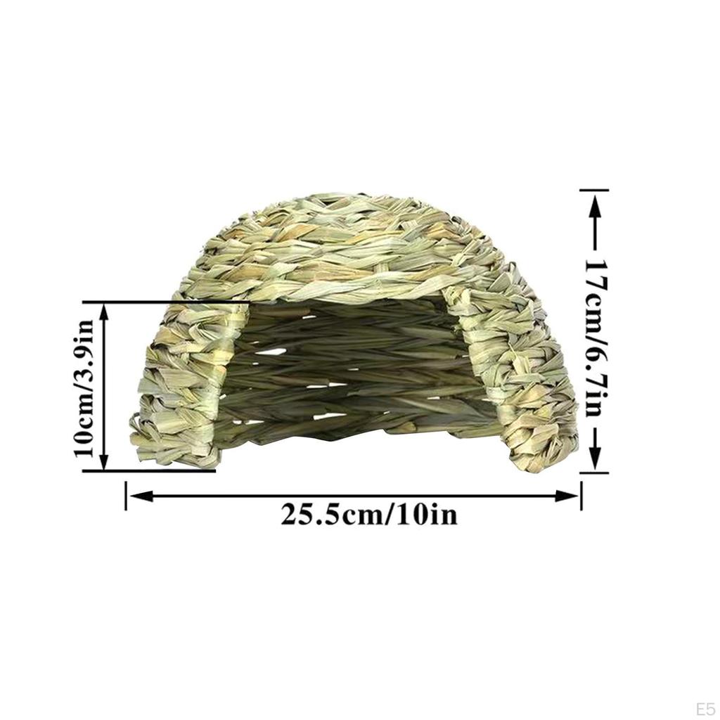 Baby Rabbit Hideaway Hut Bunny Grass Tunnel Hand Woven Nest Toy for