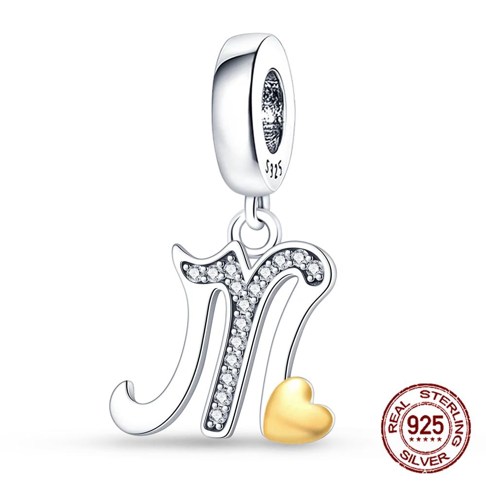 Lettera A-Z in Rame Ciondolo Alfabeto Perline Nome Adatte ai Braccialetti Originali Ciondoli per Donne Fai da Te Pendente Creazione Gioielli