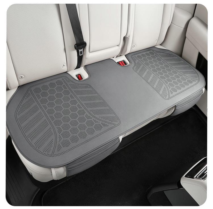 Universal Perforated Suede Leather Car Seat Cushion - Breathable for All Seasons